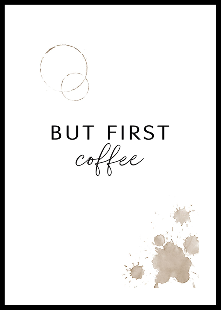 Text quote in black with coffee stains on white background-12