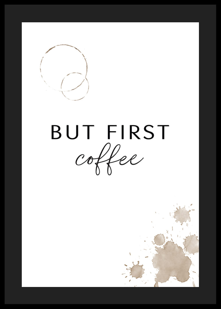 Szöveges idézet fekete színben, kávéfoltokkal fehér alapon-12