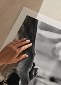 Black and white photo of hand brewing espresso in cup-9