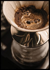 Close-up of coffee maker with filter in brown shades-6