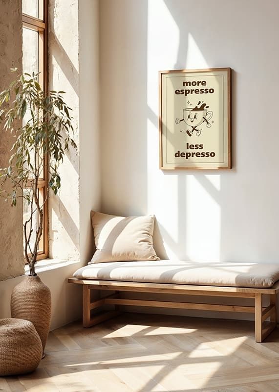 Poster More Espresso Less Depresso crossfade