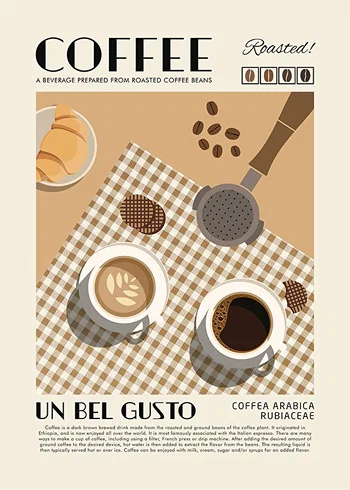 Poster Coffee Un Bel Gusto