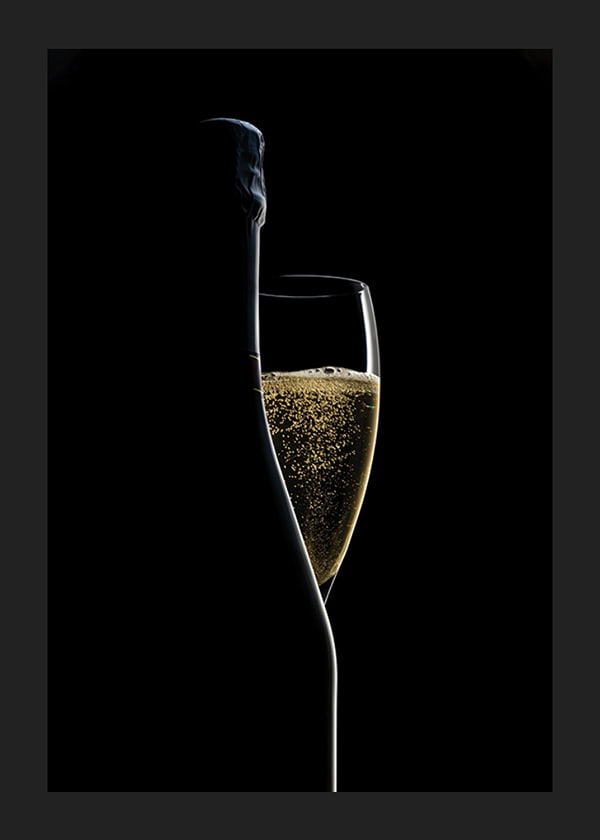 Plakāts Champagne And Bottle