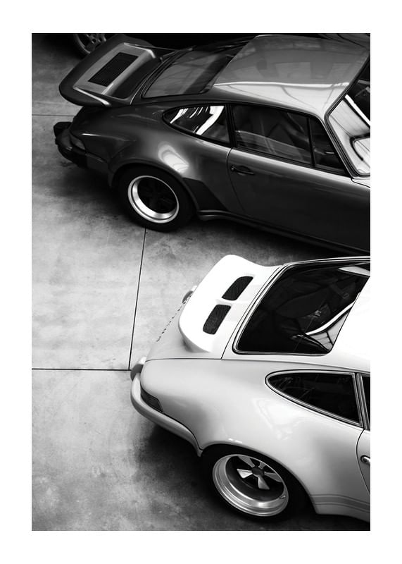 Porsche Vintage B&W-12