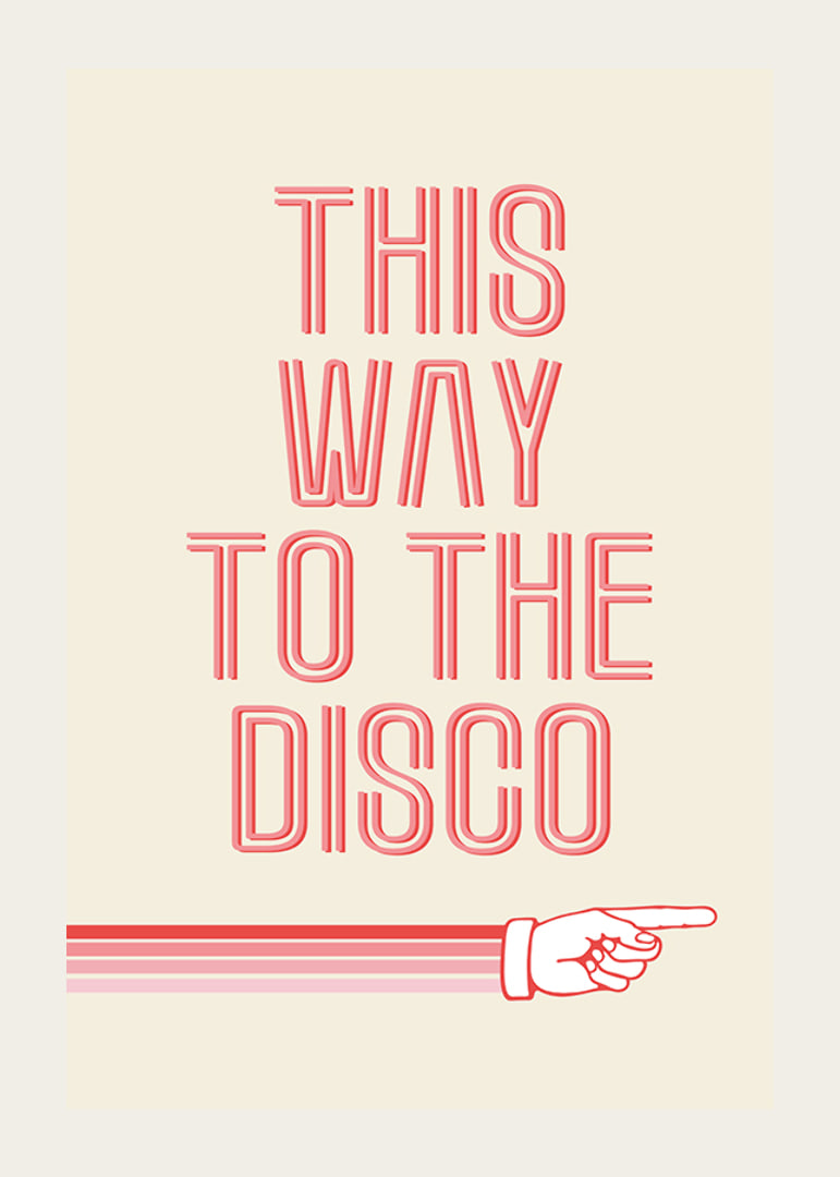 Graphic text illustration with pink text and hand pointing-12