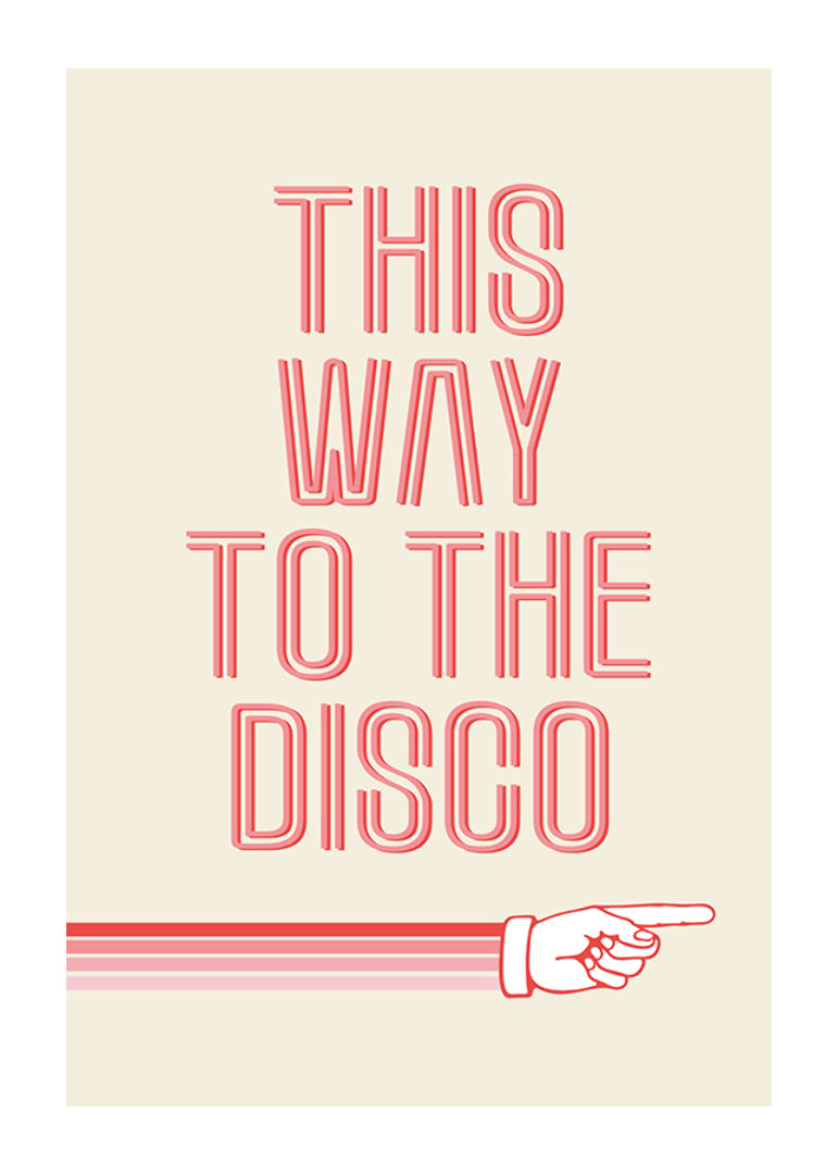 Graphic text illustration with pink text and hand pointing-12