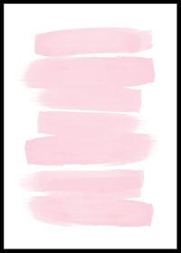 Abstract brush strokes in light pink against white background-0