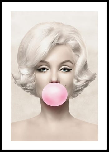 Poster Marilyn Monroe Pink Bubblegum