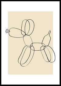 Balloon Dog Line Art-0