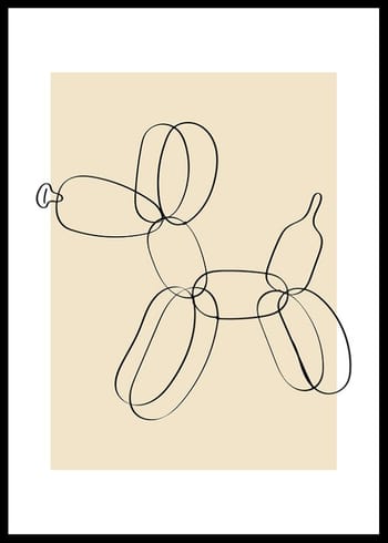 Poster Balloon Dog Line Art
