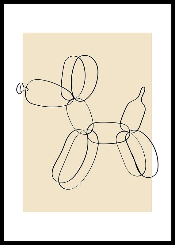 Balloon Dog Line Art-12