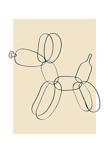Plakat Balloon Dog Line Art