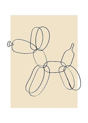 Póster Balloon Dog Line Art