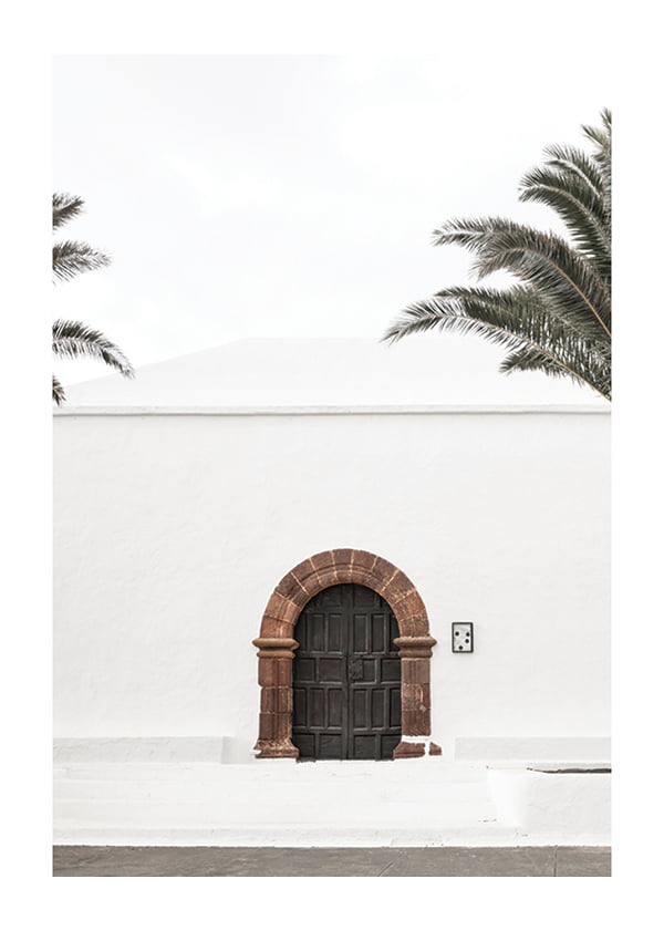 Plakāts Brown Door White Wall