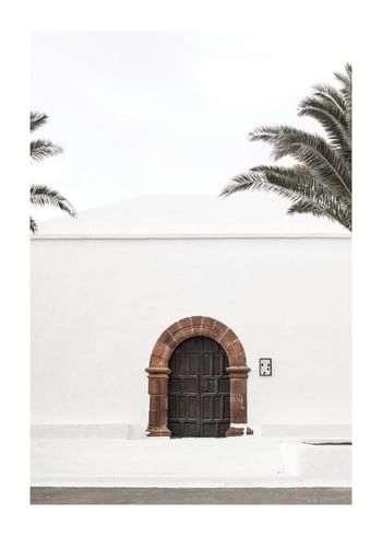 Affiche Brown Door White Wall