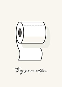 Illustration av toalettrulle med text på ljus bakgrund-7