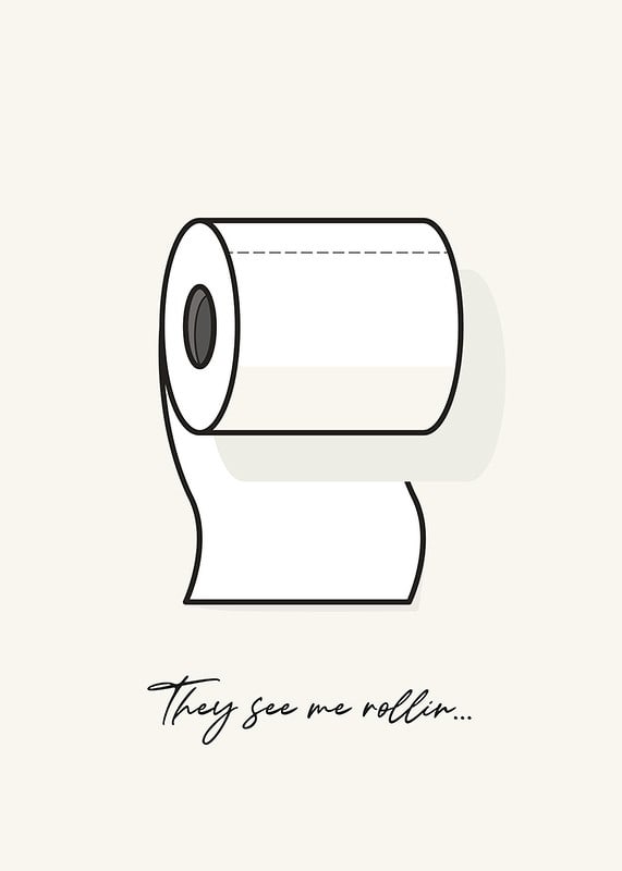 Illustration av toalettrulle med text på ljus bakgrund-12