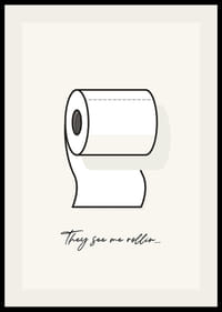 Illustration d'un rouleau de papier toilette avec texte sur fond clair-2