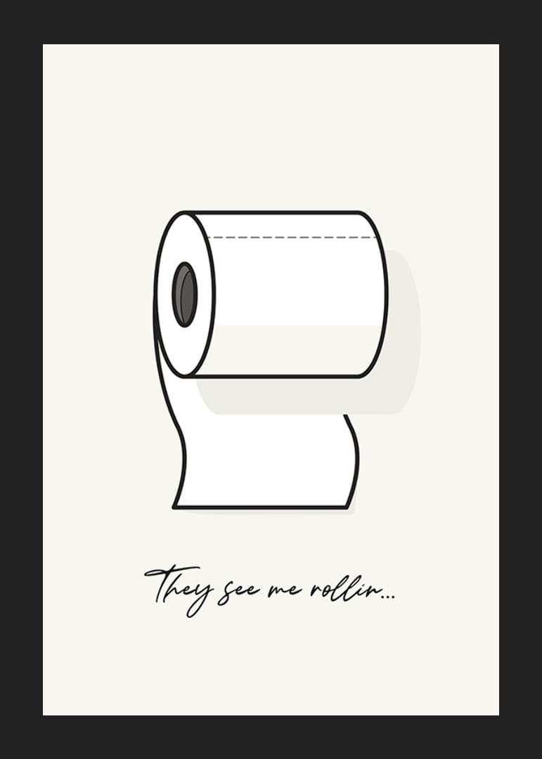 Illustration d'un rouleau de papier toilette avec texte sur fond clair-12