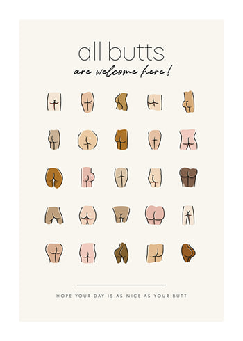 Plakat All Butts Are Welcome