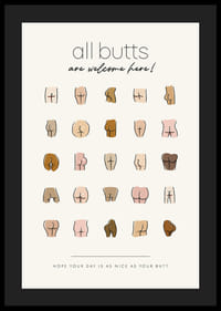 Illustration de fesses de différentes formes et tons de peau avec texte-4