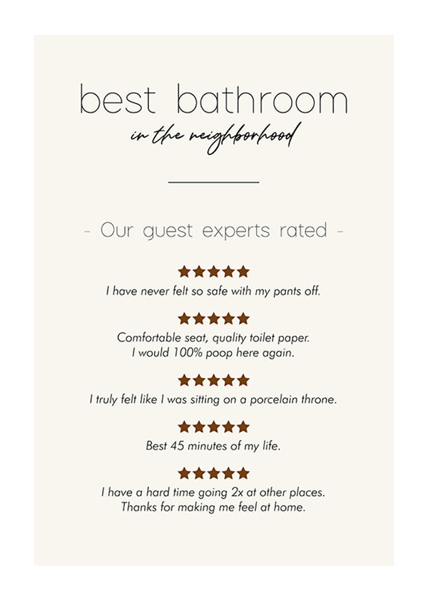 Affiche Best Bathroom