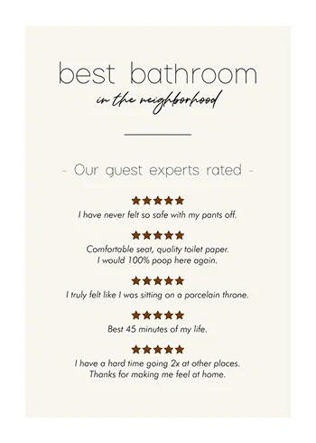 Poster Best Bathroom