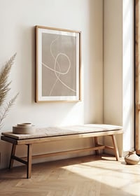 Abstrakta ljusa linjer mot sandfärgad bakgrund, minimalistisk stil-8