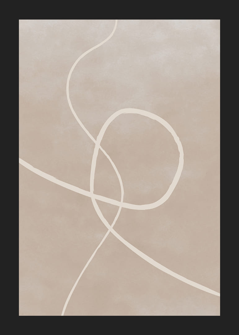 Abstraktit kirkkaat viivat hiekanväristä taustaa vasten, minimalistinen tyyli-12