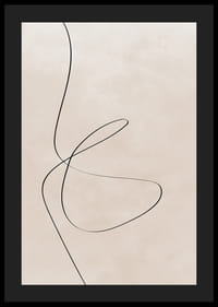 Línea negra abstracta sobre fondo beige claro, estilo minimalista.-4
