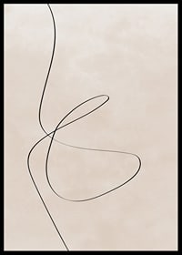 Abstract black line against light beige background, minimalist style-6