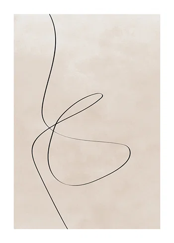 Poster Line Art Abstract Shapes No2