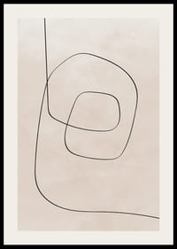 Abstrakti viivapiirros mustilla viivoilla beigellä taustalla-2