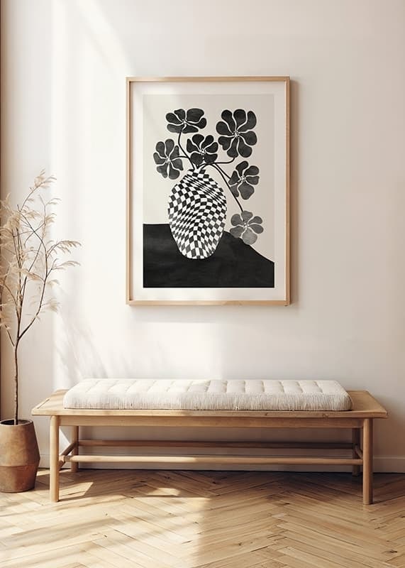 Plakāts Checkered Vase crossfade