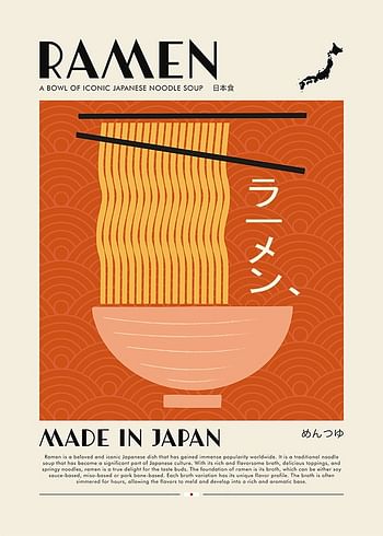 Poster Ramen Noodle Soup