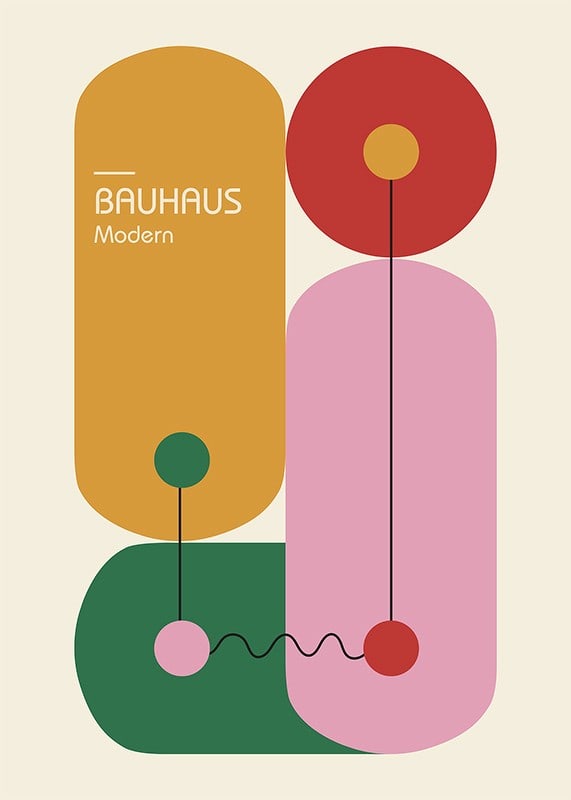 Póster Bauhaus Modern Bricks