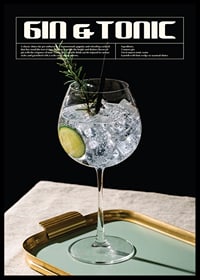 Foto von Gin Tonic im Glas mit Limette und Rosmarin-0