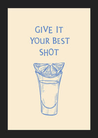 Illustration af shotglas med citronskive og blå tekst-5