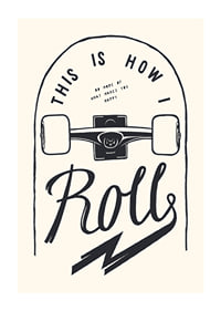 Illustration of skateboard wheels and text in black and white-1