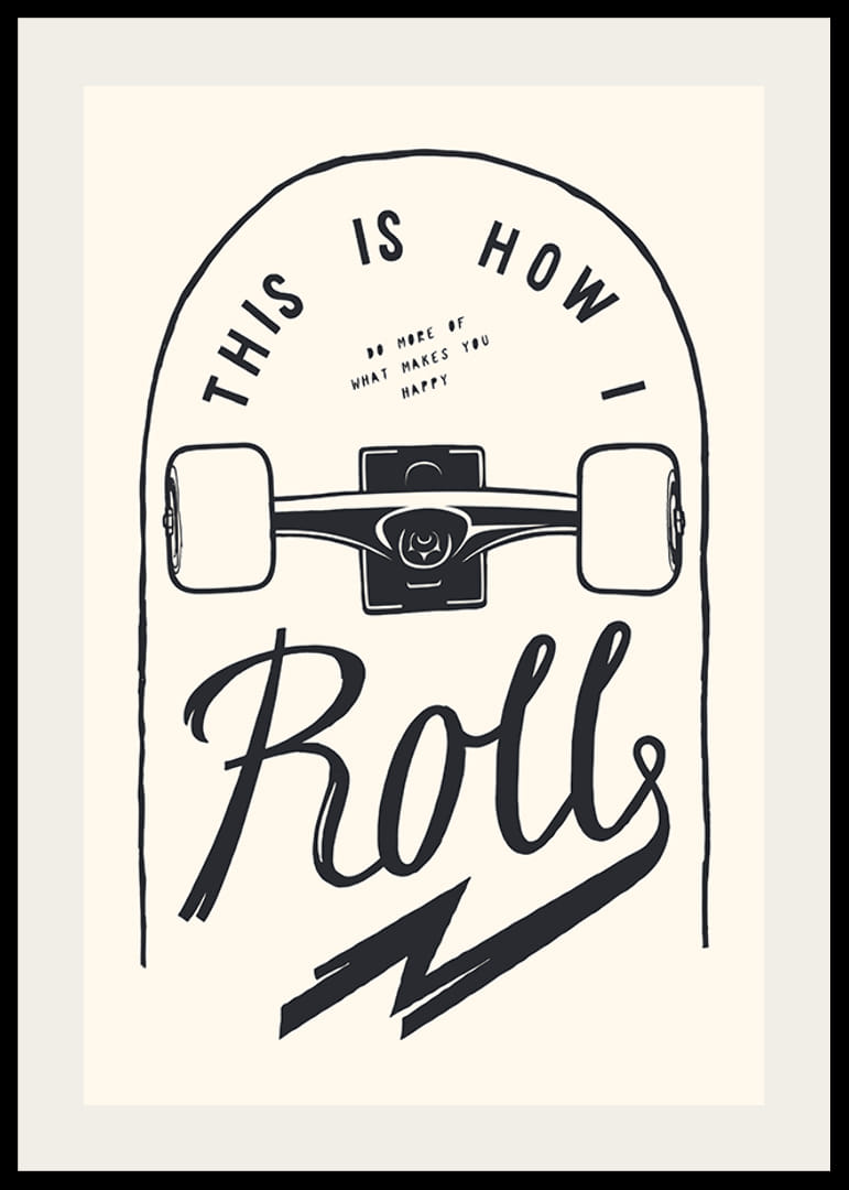 Illustration af skateboardhjul og tekst i sort-hvid-12