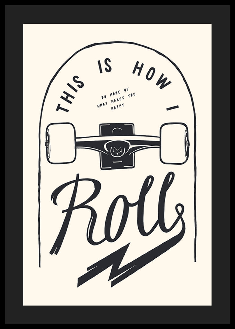 Illustration af skateboardhjul og tekst i sort-hvid-12