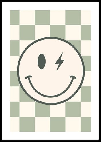 Poster Green Smiley Flash