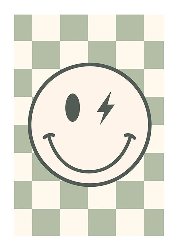 Plakāts Green Smiley Flash