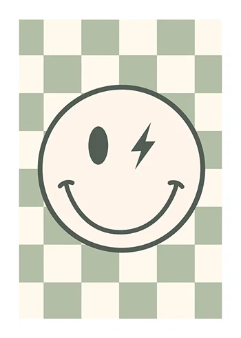 Poster Green Smiley Flash