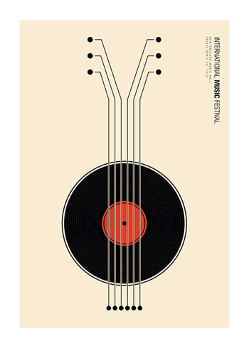 Plakat Vinyl Guitarr Music