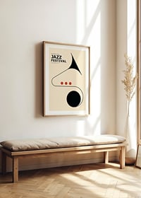 Abstrakt illustration av jazzinstrument i svart och rött-8