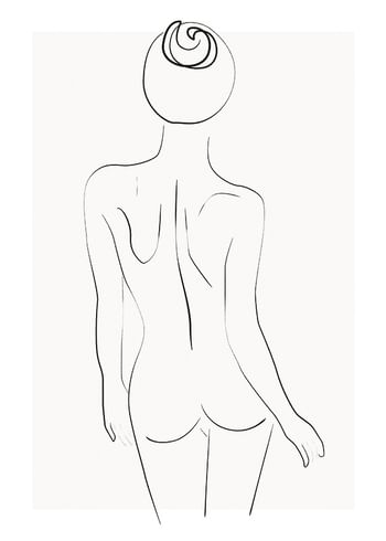 Poster Female Body Line Art