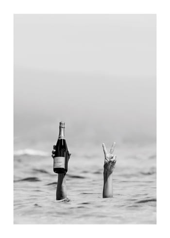 Poster Champagne Victory B&W