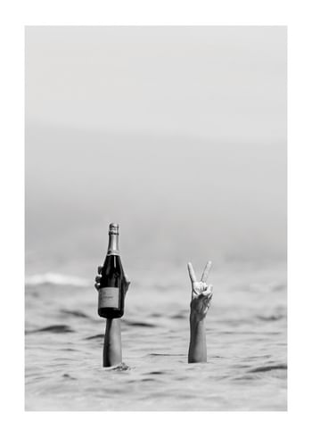 Poster Champagne Victory B&W