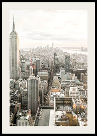 Photograph of Manhattan with the Empire State Building in morning light-2